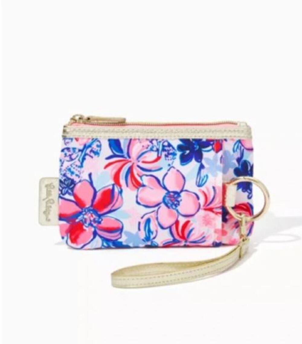 NWOT Lilly Pulitzer Zip Top Wallet Purse Wristlet in Party Like A Lobster Print